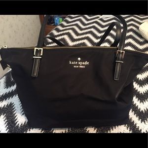 Black and Gold Kate Spade Nylon Purse
